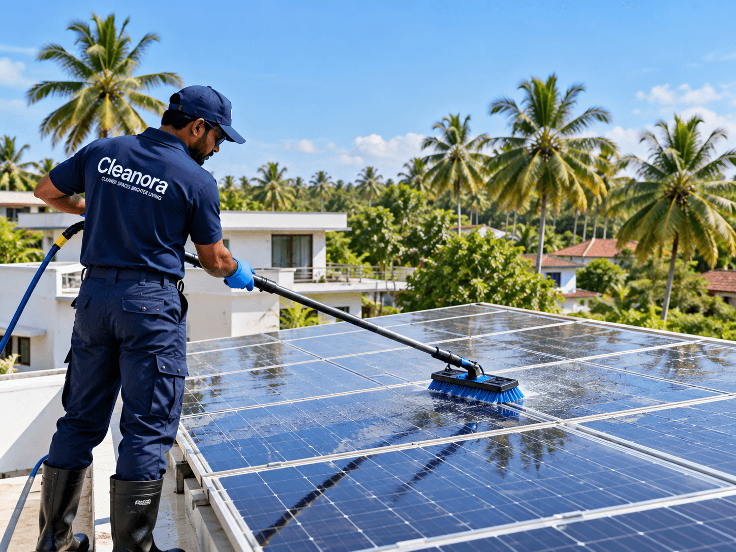 Solar Panel Cleaning - Cleanora Kannur